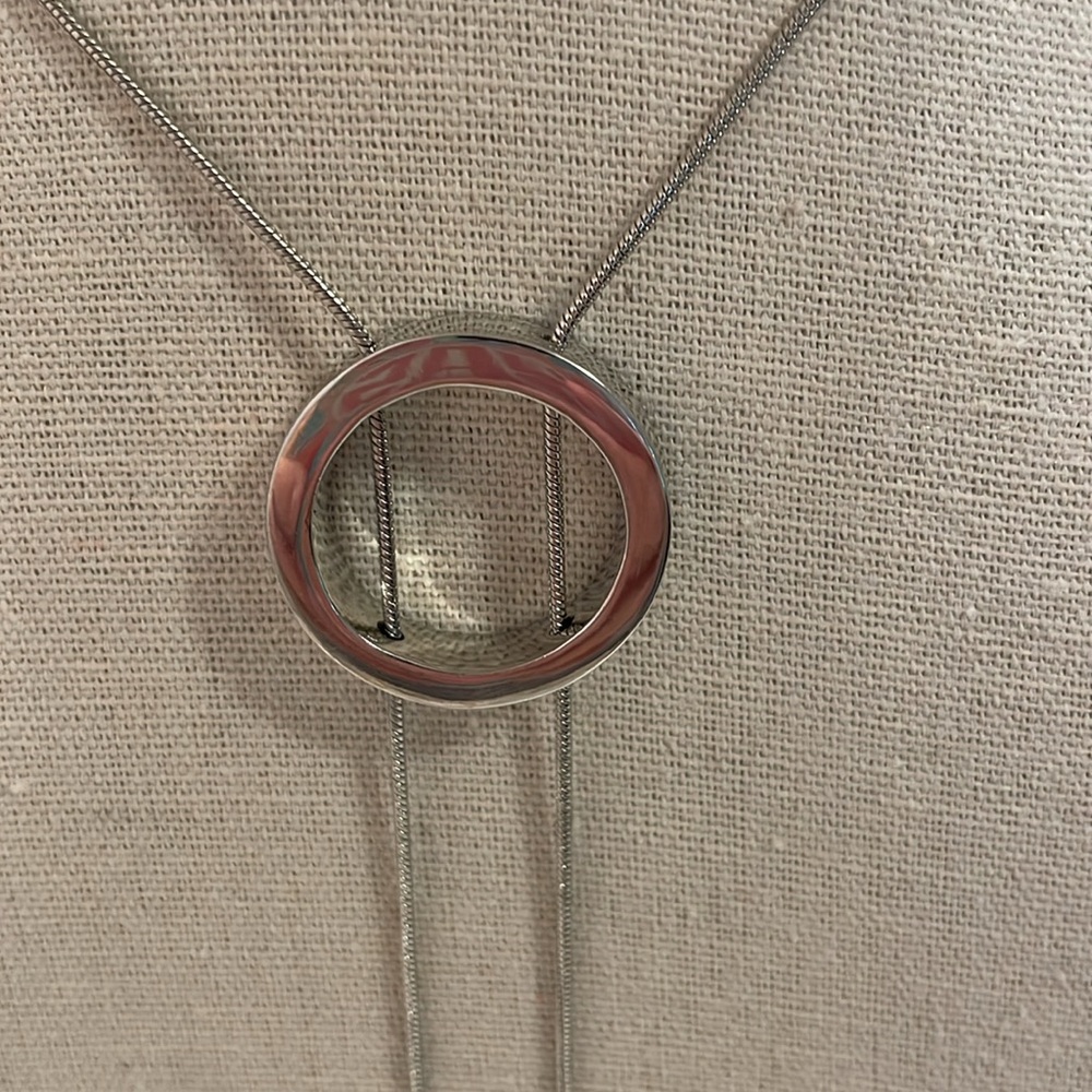 Alfani modern adjustable silver and pearl necklace - Picture 3 of 5